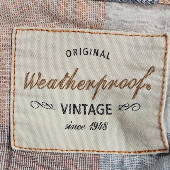 Weatherproof Shirt Mens Large Button Front Plaid Chest Pockets Short Sleeve - Picture 5 of 10